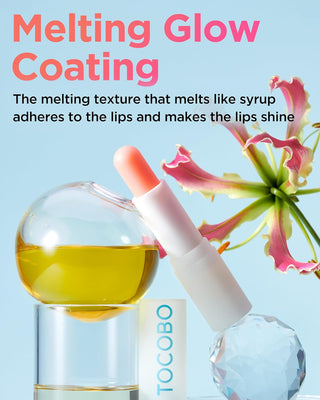 TOCOBO Glow Ritual Lip Balm 001 Coral Water 4