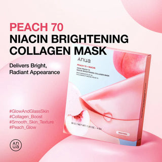 ANUA Peach 70 Niacin Brightening Collagen Mask (4EA)